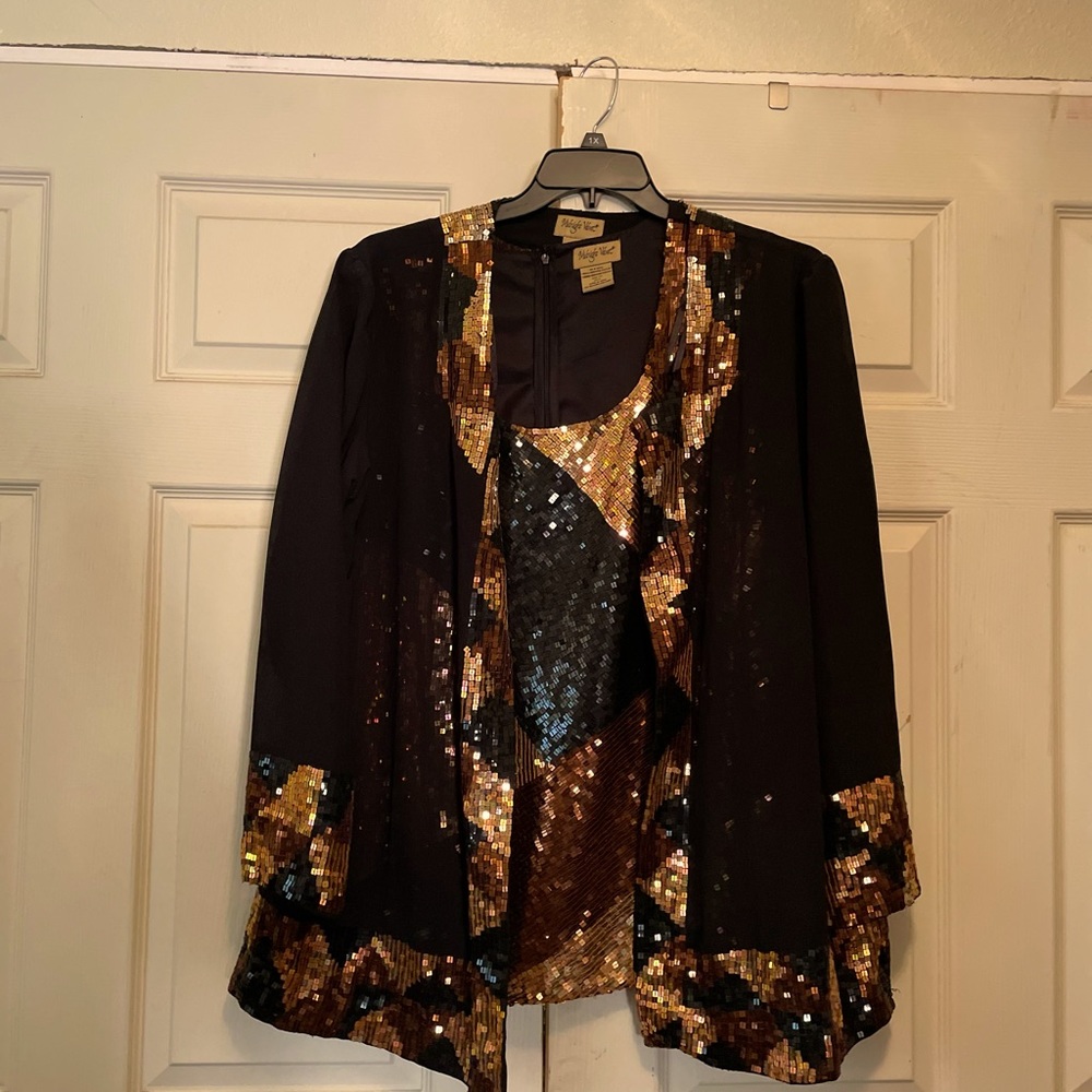 Sequin Midnight Velvet 2pc size 2X